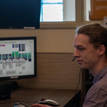 Person in front of computer