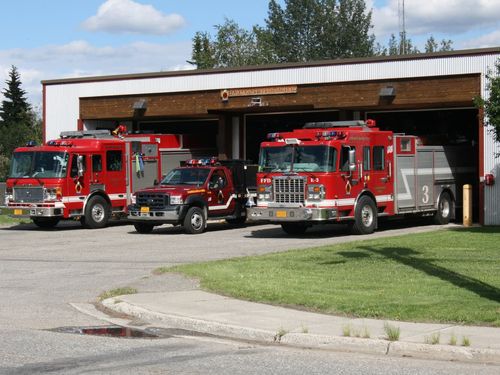 Firetrucks parked