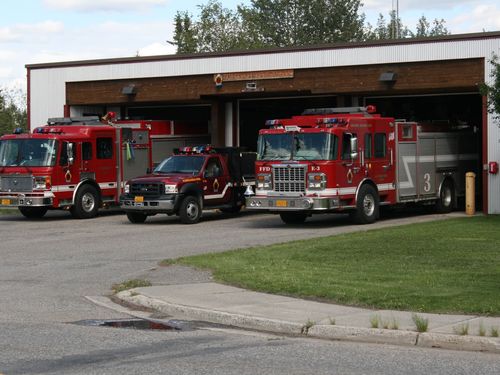 Firetrucks parked