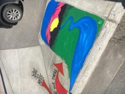 Painted pavement