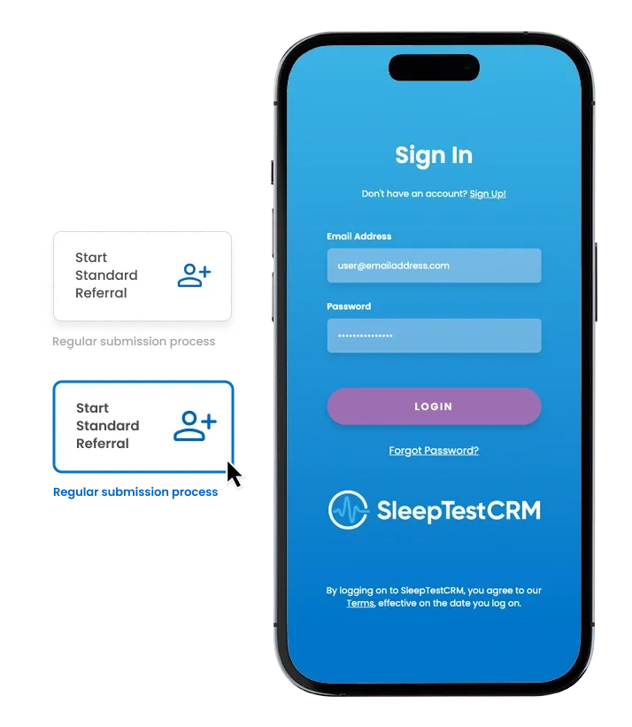 sleep test provider explaining process to patient