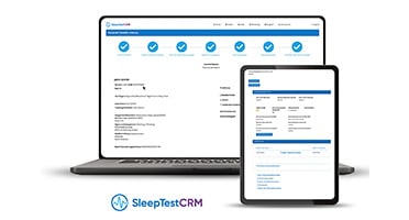 screenshot of an at home sleep test result