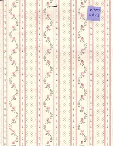 CREAMY WHITE BACKGROUND, PINK LINES & FLOWERS