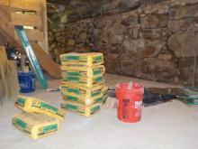 A stack of insulation materials