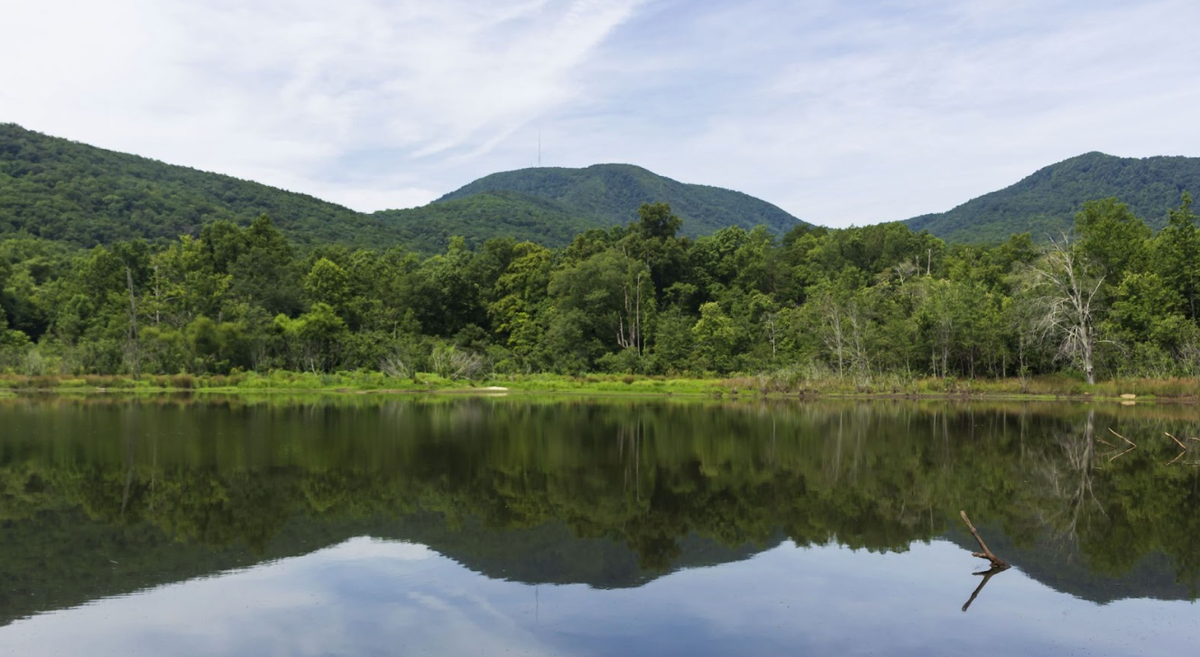 View of mountains and a lake