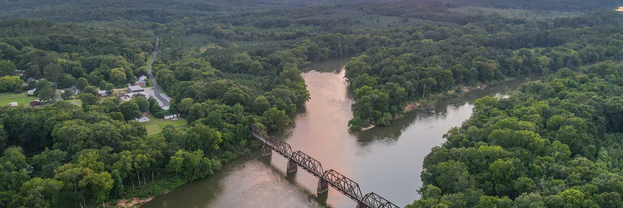 View of bridge over the river