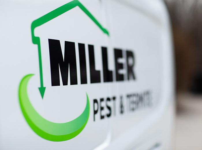 side of miller pest & termite vehicle