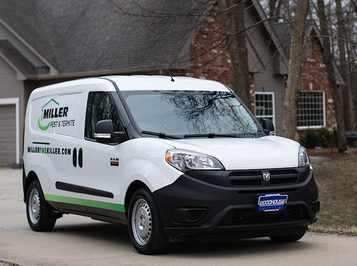 miller pest & termite vehicle at midwest home