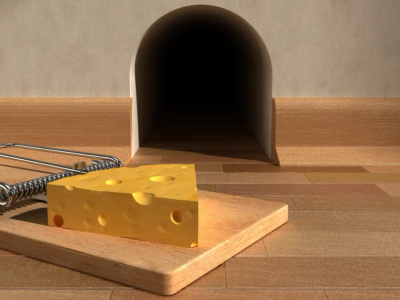 mouse trap with cheese