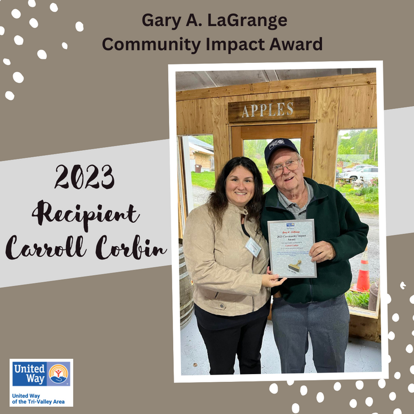 Carroll Corbin receives the 2023 Gary A. LaGrange Community Impact Award