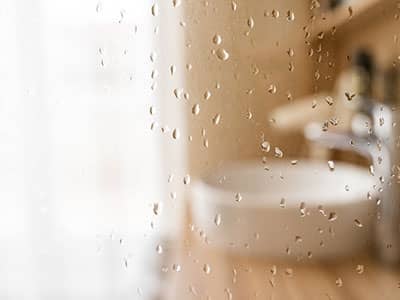 water drops on bathroom door in tucson home