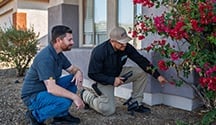 queen creek pest control pro with homeowner
