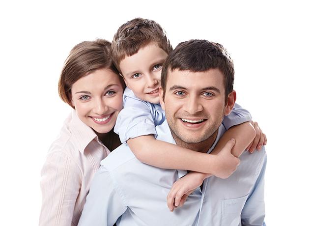 smiling happy family