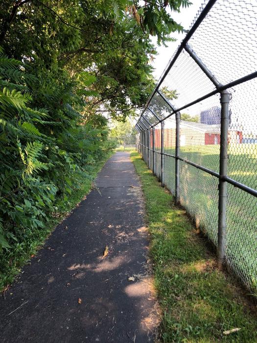 Accessing the trail from the Massena Country Club