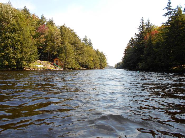 The "narrows" near the Ranger School in Wanakena (Credit: Wm Hill - Hiking the Trail to Yesterday)