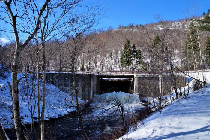 Low's upper dam on the Bog River (Credit: https://hikingthetrailtoyesterday.wordpress.com/)