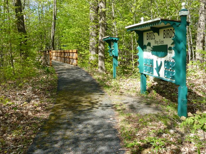 Paved accessible loop trail and informational panels (Credit: Nicandri Nature Center)