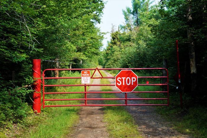 Gate at the beginning of the trail