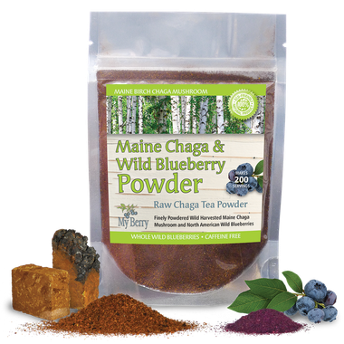 Maine Chaga & Wild Blueberry Tea Powder 1.5oz