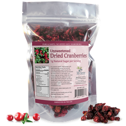 Unsweetened Dried Cranberries - 3oz