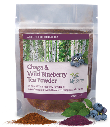 Chaga & Wild Blueberry Tea Powder (1.5oz)