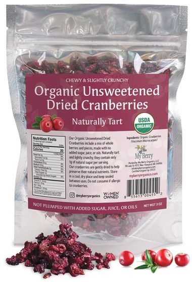 Organic Unsweetened Dried Cranberries