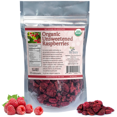 Organic Unsweetened Raspberries (3oz)