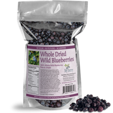 Whole Dried Wild Blueberries - 4oz