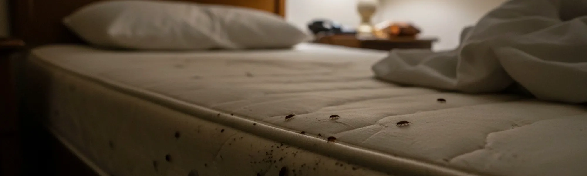 bed bugs on hotel bed
