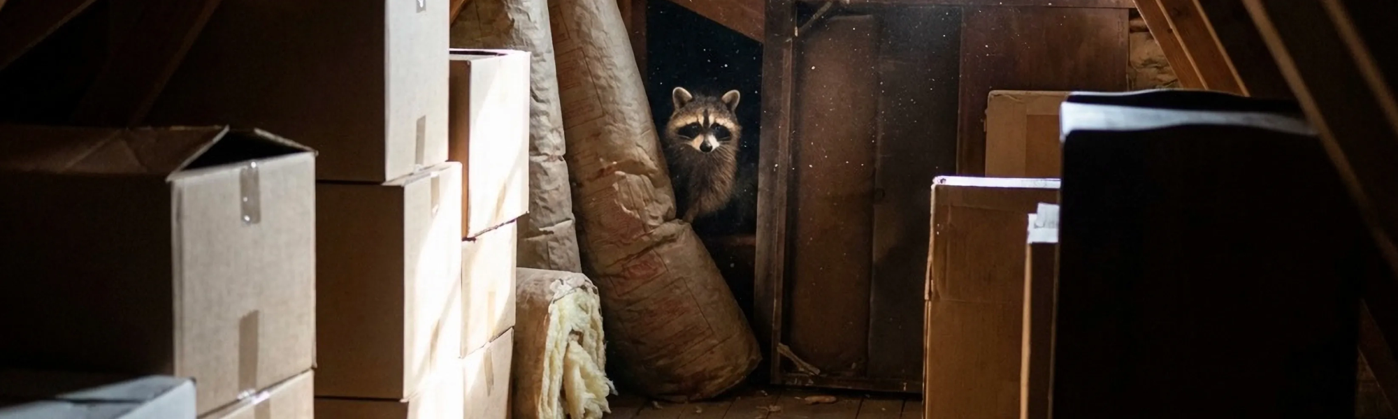 raccoon in attic