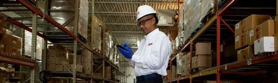 rose technician in warehouse