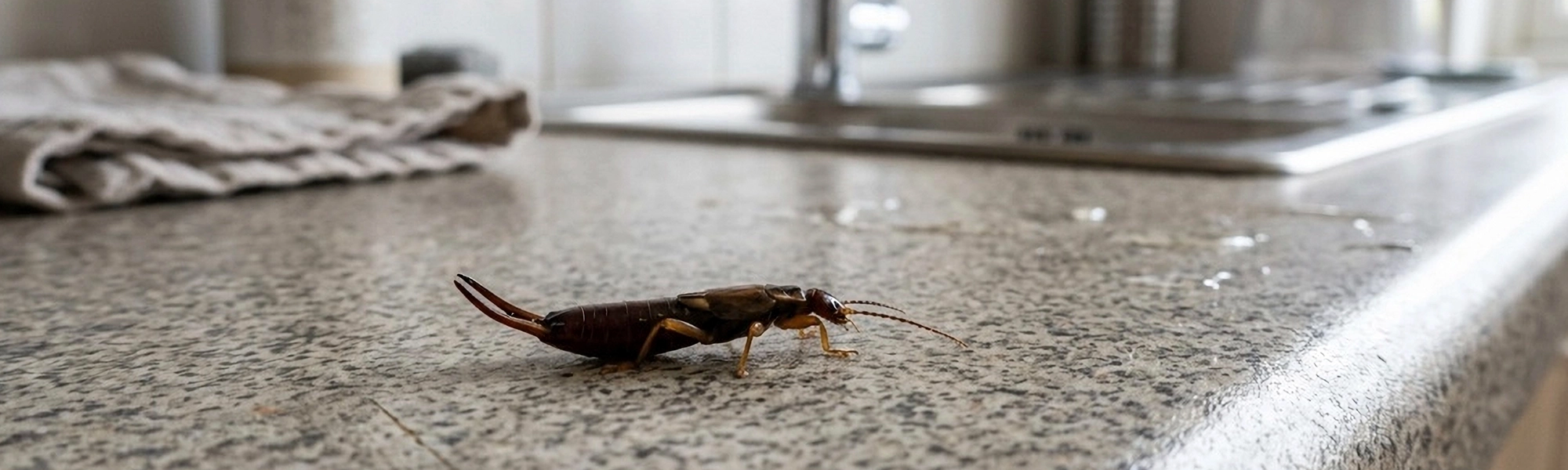 Earwig on Counter