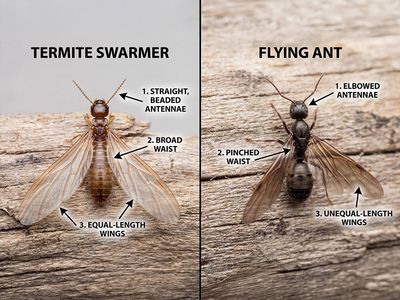 termite swarm and flying ant
