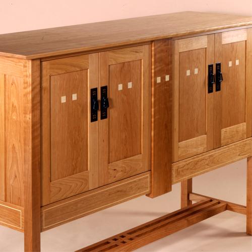 Arts & Crafts inspired cherry sideboard.