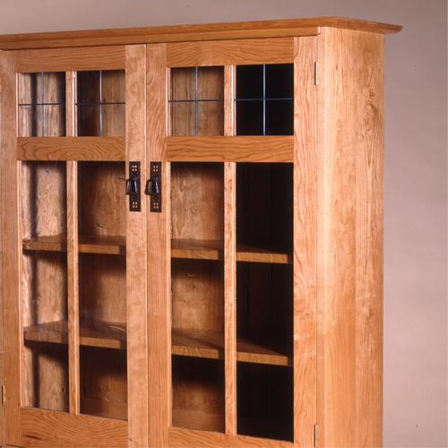 Glass door bookcase