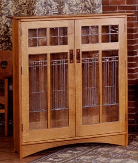 Glass door bookcase