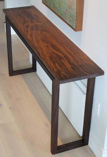 Walnut Top Console Table