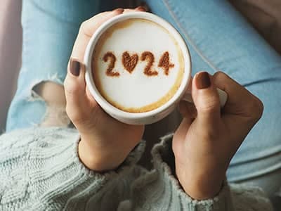 a hot latte with 2024