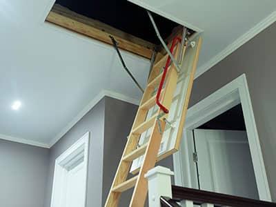 attic ladder inside Denver home
