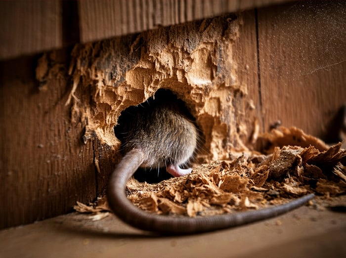 rodent crawling through hole into denver, colorado home