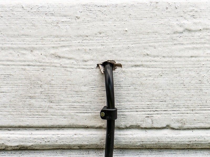 gap around utility line