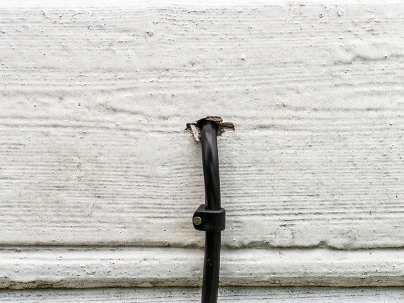 gap around utility line