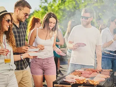 pest free bbq outside colorado home in summer