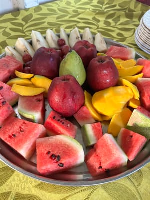 Incredible fresh fruit for breakfast at Finca Monte Carlo!