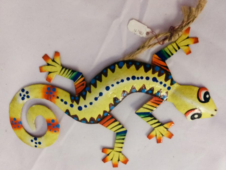 Haiti Metal Gecko Ornament