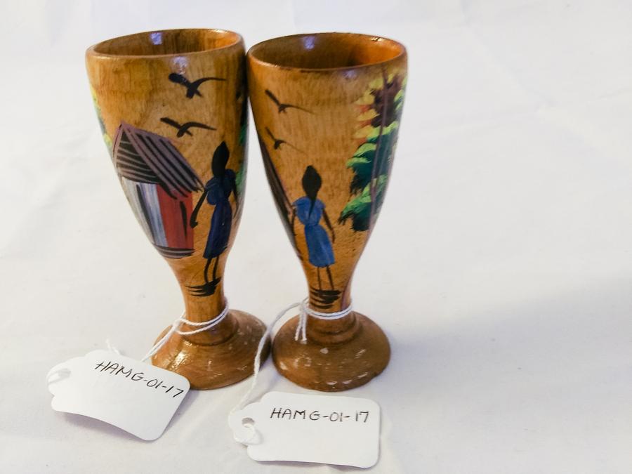 Haiti Mini Wooden Hand-Painted Goblets