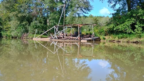 Abandoned sand dredger. (Credit: Timothy G Parrish)