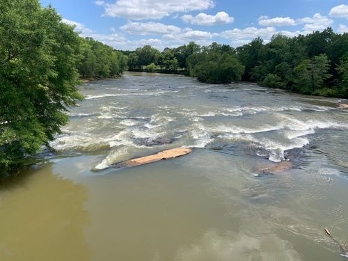 Rutledge shoals below Erwin Mill Bridge Road at about 1300cfs.