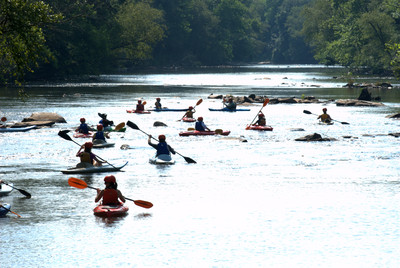 paddling away from Clifton Beach (Credit: Upstate Forever)