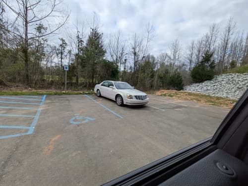 2026 March.  Parking 3 spaces and 1 handicap at Union Hwy Access (Credit: Pcumalander-frick)